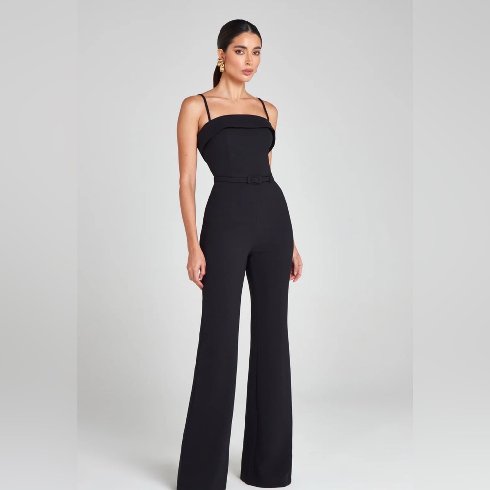 Nadine Merabi Sabrina Black Jumpsuit NWT US12